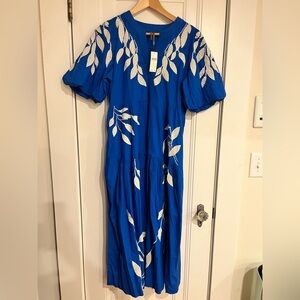 Anthropologie embroidered maxi dress